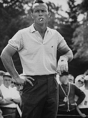 arnold palmer smoking picture. Arnold Palmer wears a polo